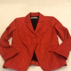Vintage red printed Diane von Furstenberg blazer size 6